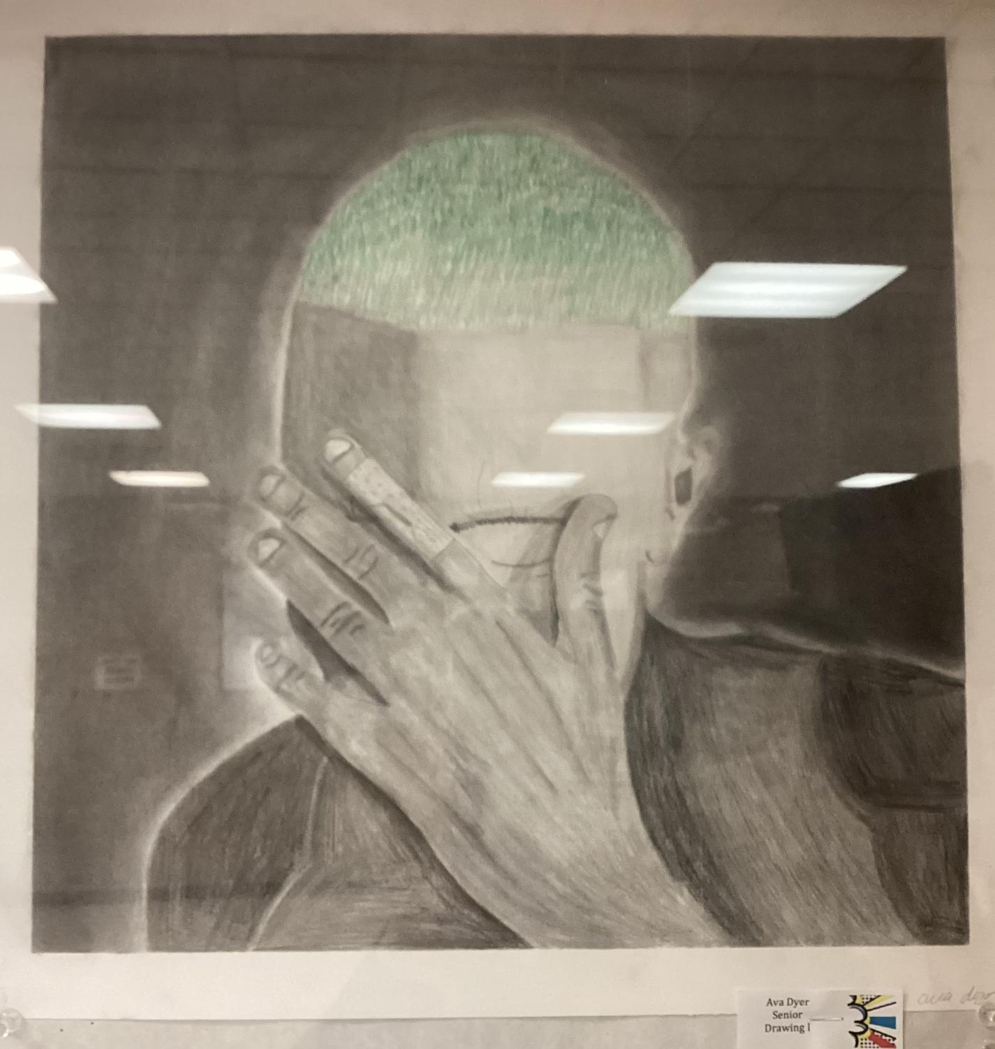 Senior Ava Dyer drew an impressive portrait of singer, songwriter, and rapper, Frank Ocean. 