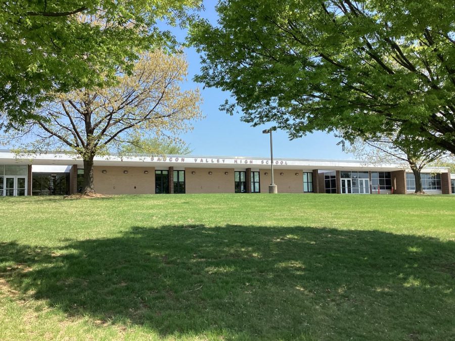 The view from the bus loop, a common walking area for students.  Many students agree that a walk is refreshing throughout the school day.