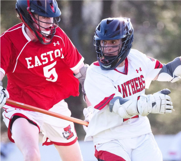 Kyle Laub (Class of 2023) battles against Easton player in the 2022-2023 season. Their record last year was 1-15.
