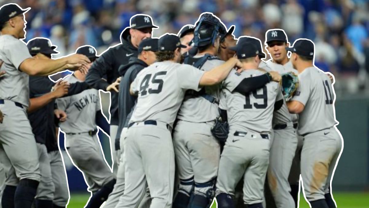 Yankees team celebrate after beating the royals Oct 10, 2024 to advance to the ALCS. This was a very important and memorable moment for the team.
