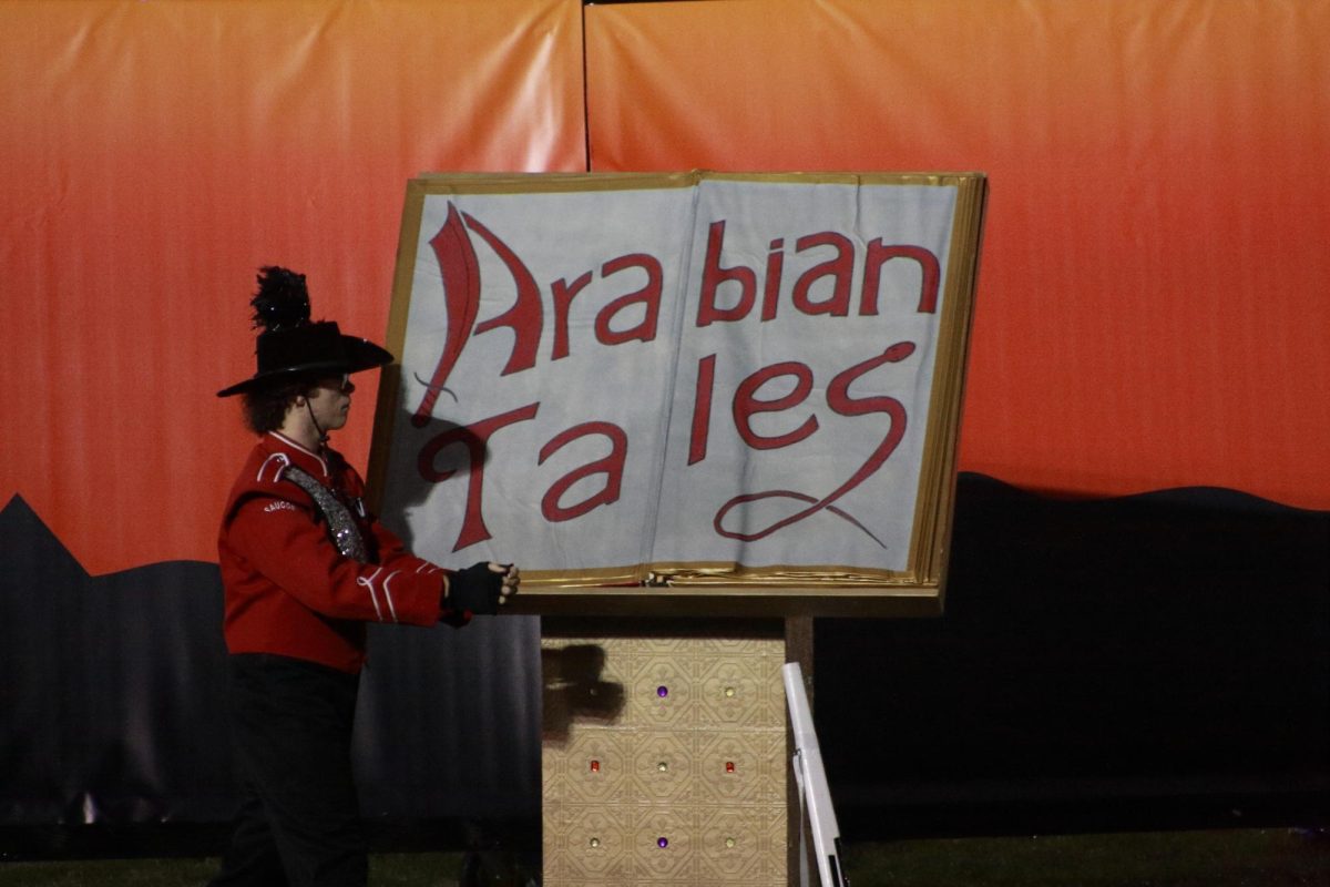 The marching band this year showing off this year’s show, “Arabian Tales”. 