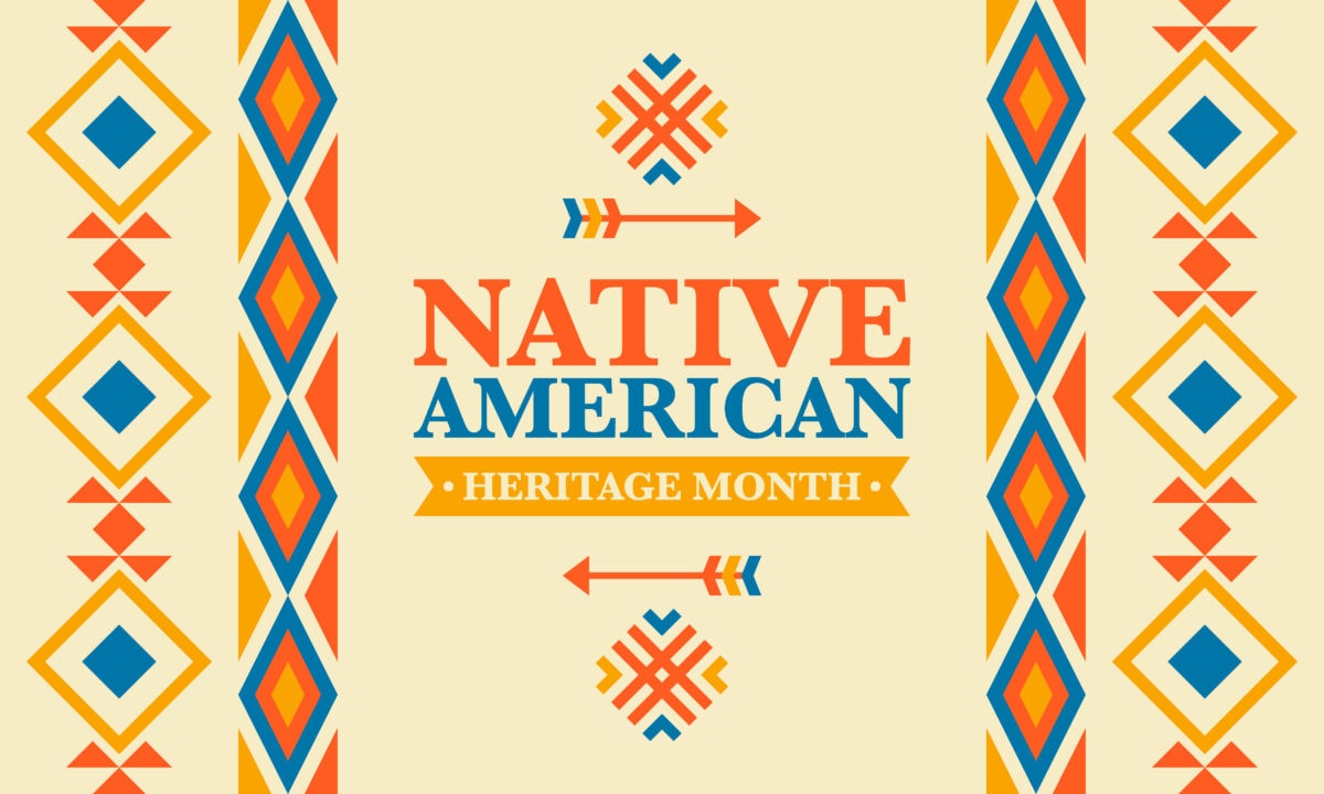 This is one of the multiple designs or patterns that could be used to represent Native Americans. November is Native American Heritage Month and this picture represents the celebration of that heritage.
