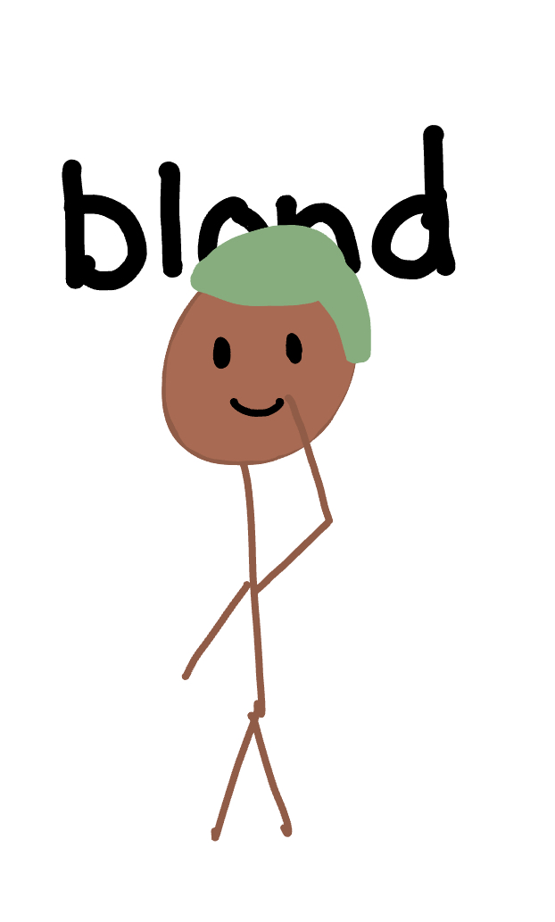 A recreation of Frank Ocean’s album cover, Blonde. This album debuted at number one on the US Billboard 200 and recorded 276,000 album-equivalent units, including 232,000 copies of the album sold.