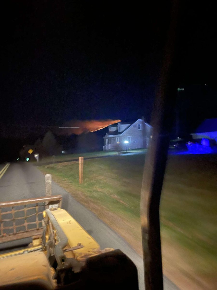 Fires over Blue mountain from a local farm. Forcing animal relocation efforts to preserve their livelihoods.