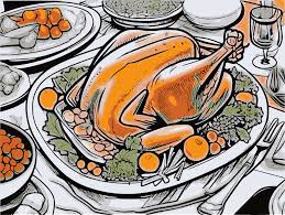 How a Thanksgiving turkey should look like with all the vegetables around it. It’s a common tradition among people. Along with the main dish being the turkey there are many other side dishes.