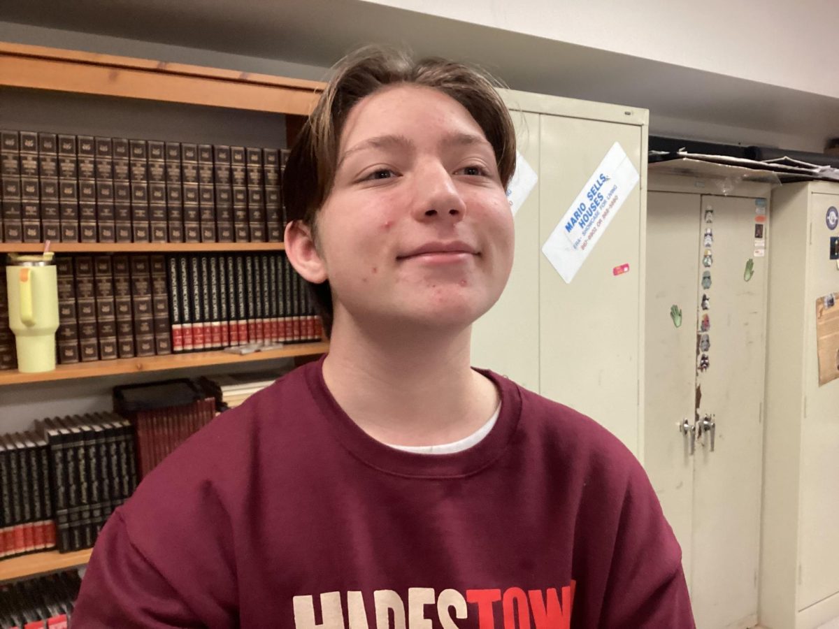 Student Jackson Mascio. He is a sophomore and is part of theatre.