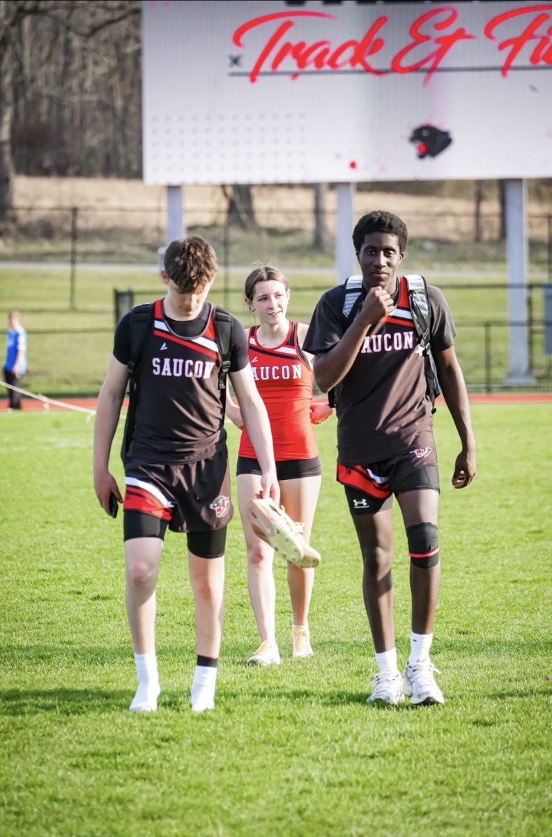 Saucon students at the track meet